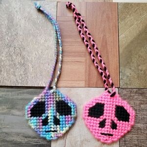 Handmade Alien Head Hanging Decorations - Set Of 2 - New